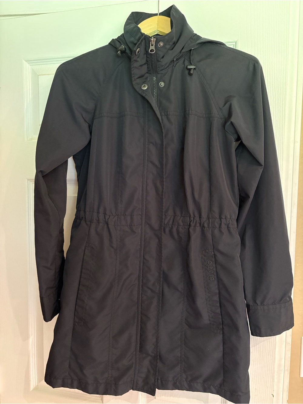 Orvis Women's Black Hooded Rain Jacket XS